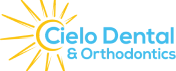 Cielo Dental & Orthodontics logo with sun icon and blue text branding